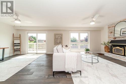 4281 Creeks End, Mississauga, ON - Indoor Photo Showing Living Room With Fireplace