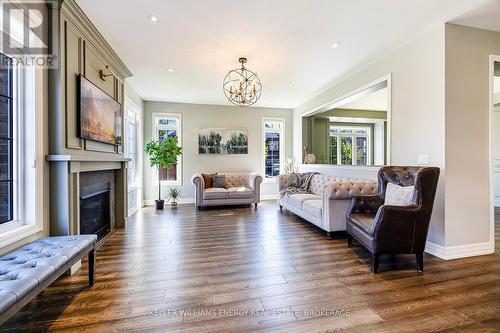 34 Purdy Place, Clarington (Bowmanville), ON - Indoor Photo Showing Living Room With Fireplace