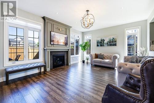 34 Purdy Place, Clarington (Bowmanville), ON - Indoor Photo Showing Living Room With Fireplace