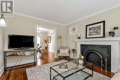 62 Bowie Avenue, Toronto (Briar Hill-Belgravia), ON - Indoor Photo Showing Living Room With Fireplace