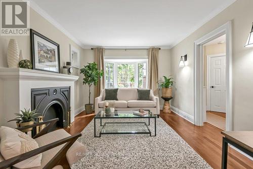 62 Bowie Avenue, Toronto (Briar Hill-Belgravia), ON - Indoor Photo Showing Living Room With Fireplace