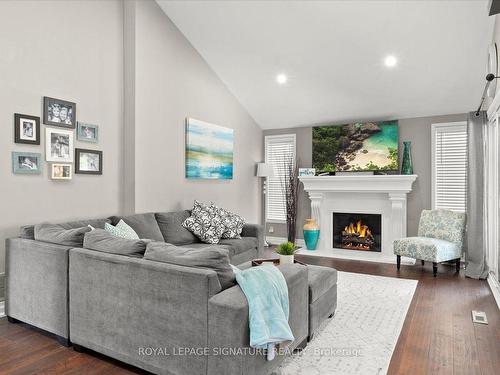 6 Mapleglen Crt, Whitby, ON - Indoor Photo Showing Living Room With Fireplace