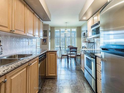 608-5229 Dundas St W, Toronto, ON - Indoor Photo Showing Kitchen With Double Sink