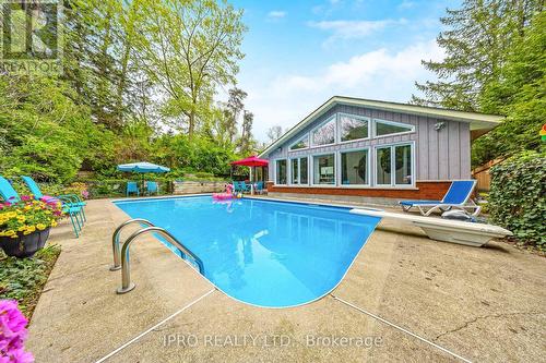 204 Main Street S, Halton Hills, ON - Outdoor With In Ground Pool With Backyard