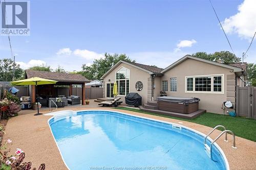 1577 St. Gabriel Crescent, Windsor, ON - Outdoor With In Ground Pool With Backyard