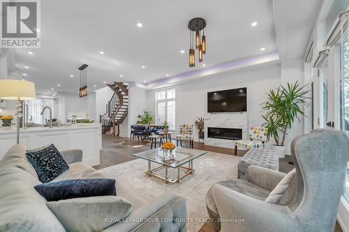 36 Portage Avenue, Richmond Hill, ON - Indoor Photo Showing Living Room With Fireplace