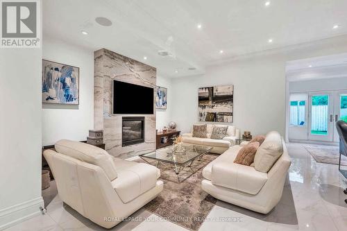 35 A Edgar Avenue, Richmond Hill, ON - Indoor Photo Showing Living Room With Fireplace