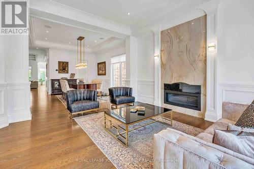 35 A Edgar Avenue, Richmond Hill, ON - Indoor Photo Showing Living Room With Fireplace