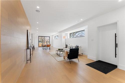 Main floor. Kitchen out of view, far light. View from corner office. - 5427 Anthony Place, Burlington, ON - Indoor