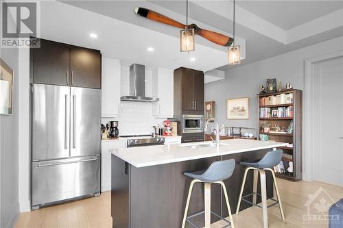 101 Cortile Private Unit#402, Ottawa, ON - Indoor Photo Showing Kitchen With Upgraded Kitchen