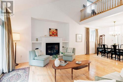 35 Landscapes Trail, Hamilton, ON - Indoor Photo Showing Living Room With Fireplace