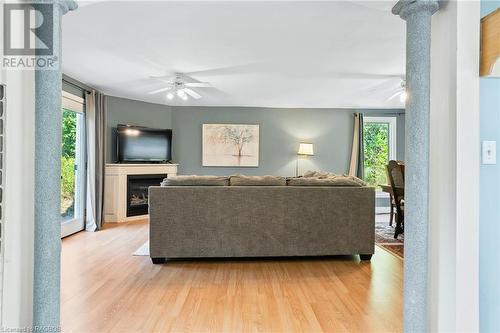 124 Main Street, Lion'S Head, ON - Indoor Photo Showing Living Room With Fireplace