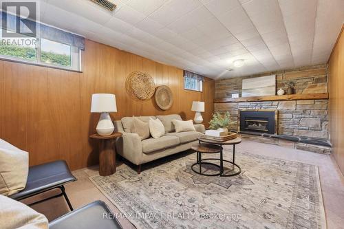 305 Poplar Street, Oshawa (Donevan), ON - Indoor Photo Showing Living Room With Fireplace