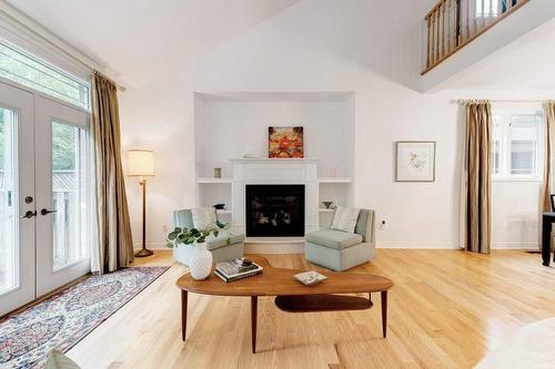 35 Landscapes Trail, Hamilton, ON - Indoor Photo Showing Living Room With Fireplace