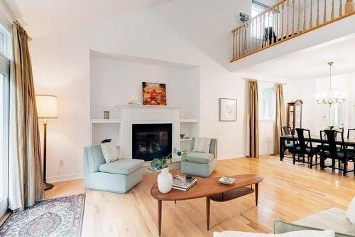 35 Landscapes Trail, Hamilton, ON - Indoor Photo Showing Living Room With Fireplace