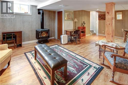 697 Elsinore Road, South Bruce Peninsula, ON - Indoor Photo Showing Living Room With Fireplace