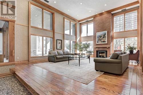 901 - 40 Richview Road, Toronto, ON - Indoor Photo Showing Living Room With Fireplace