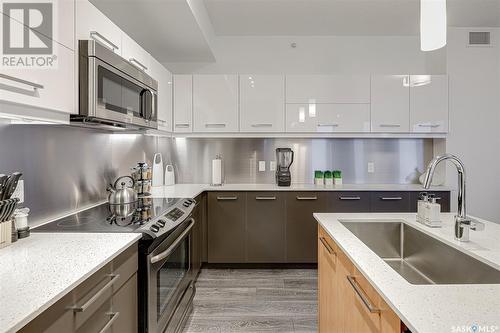 402 409 B Avenue S, Saskatoon, SK - Indoor Photo Showing Kitchen With Upgraded Kitchen