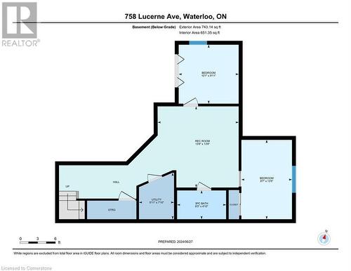 Basement level plan - 758 Lucerne Avenue, Waterloo, ON - Other