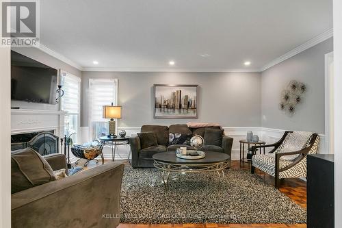 5216 Champlain Trail, Mississauga (Hurontario), ON - Indoor Photo Showing Living Room With Fireplace