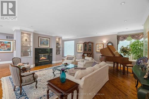 19 Vernham Avenue, Toronto, ON - Indoor Photo Showing Living Room With Fireplace