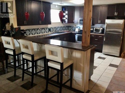 102 1St Avenue N, Marcelin, SK - Indoor Photo Showing Kitchen With Double Sink