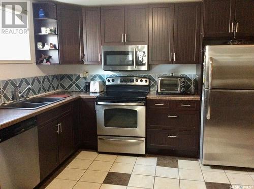 102 1St Avenue N, Marcelin, SK - Indoor Photo Showing Kitchen With Double Sink