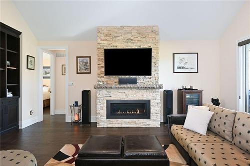 1897 Concession 8 Road W, Hamilton, ON - Indoor Photo Showing Living Room With Fireplace