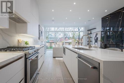 241B Evelyn Avenue, Toronto (Junction Area), ON - Indoor Photo Showing Kitchen With Double Sink With Upgraded Kitchen