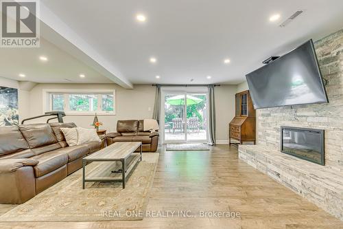 1232 Falgarwood Drive, Oakville (Iroquois Ridge South), ON - Indoor Photo Showing Living Room With Fireplace