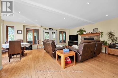 78 Valleyview Drive, Hamilton, ON - Indoor Photo Showing Living Room With Fireplace