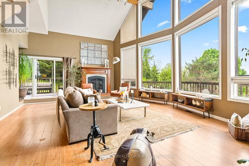 53 South Mountain Road, Kawartha Lakes, ON - Indoor Photo Showing Living Room With Fireplace