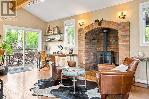 53 South Mountain Road, Kawartha Lakes, ON - Indoor Photo Showing Living Room With Fireplace