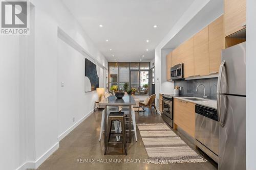 103 - 625 Queen Street E, Toronto (South Riverdale), ON - Indoor Photo Showing Kitchen With Stainless Steel Kitchen