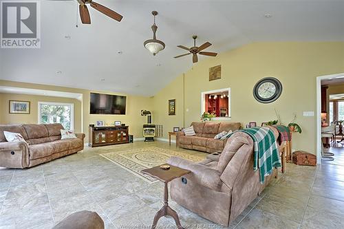 1268 County Rd 20 West, Kingsville, ON - Indoor Photo Showing Living Room With Fireplace