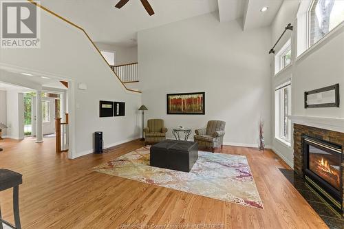 2220 Edgemore Avenue, Lasalle, ON - Indoor Photo Showing Living Room With Fireplace