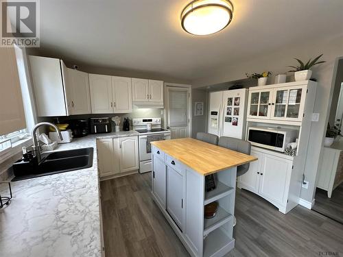 9 Federal St, Kirkland Lake, ON - Indoor Photo Showing Kitchen With Double Sink