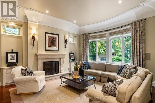 55 Valecrest Drive, Toronto, ON - Indoor Photo Showing Living Room With Fireplace