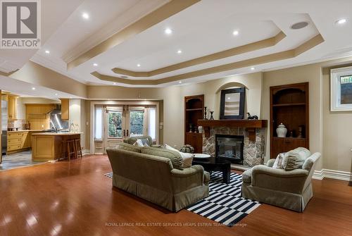 55 Valecrest Drive, Toronto, ON - Indoor Photo Showing Living Room With Fireplace