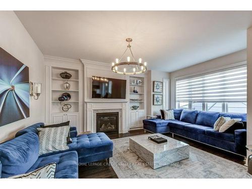 9 Mecca St, Brampton, ON - Indoor Photo Showing Living Room With Fireplace