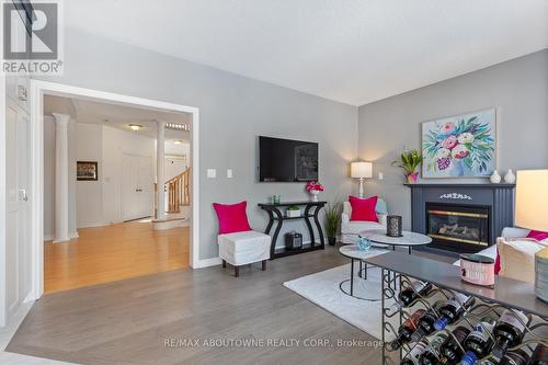 2244 Chickadee Crescent, Oakville, ON - Indoor Photo Showing Living Room With Fireplace