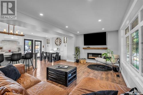 150 Batoche Crescent, Saskatoon, SK - Indoor Photo Showing Living Room With Fireplace