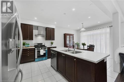 18 Curtis Street, Breslau, ON - Indoor Photo Showing Kitchen With Stainless Steel Kitchen With Double Sink With Upgraded Kitchen