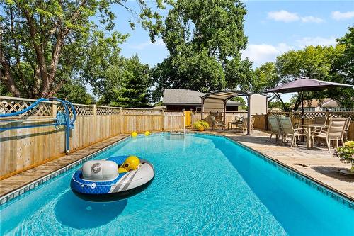 369 Queenston Street, St. Catharines, ON - Outdoor With In Ground Pool With Deck Patio Veranda With Backyard