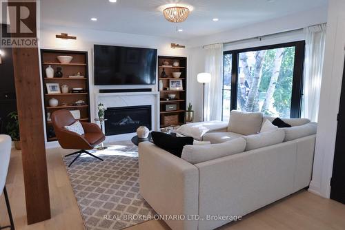 34 Alderway Avenue, Brampton (Brampton South), ON - Indoor Photo Showing Living Room With Fireplace