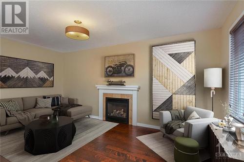 V.Staged - 448 West Ridge Drive, Ottawa, ON - Indoor Photo Showing Living Room With Fireplace