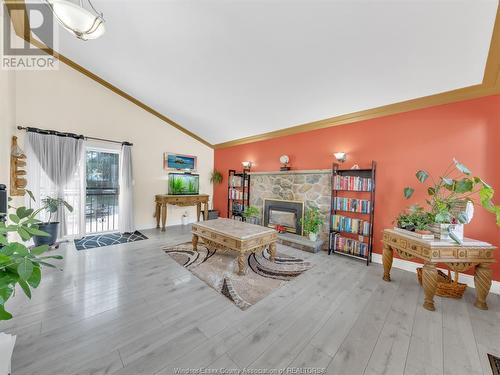 2415 Cabana Road W, Windsor, ON - Indoor Photo Showing Living Room With Fireplace