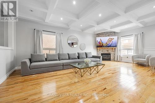 83 Chalkfarm Crescent, Brampton (Northwest Sandalwood Parkway), ON - Indoor Photo Showing Living Room With Fireplace