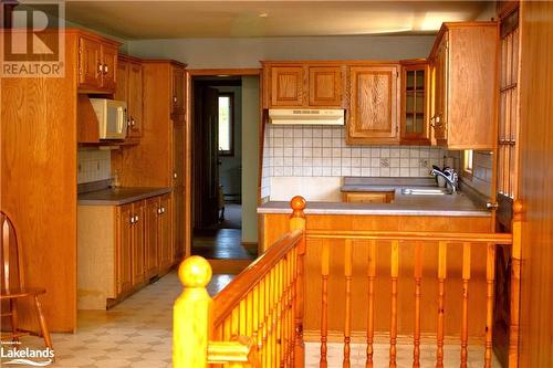 3410 Reservoir Road, Coldwater, ON - Indoor Photo Showing Kitchen With Double Sink