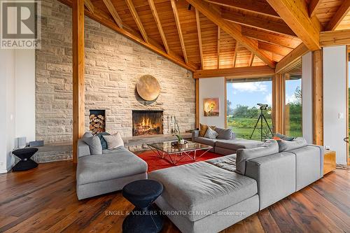 827834 Mulmur Nottawasaga, Clearview, ON - Indoor Photo Showing Living Room With Fireplace